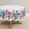 70×70 Inch Round 4th of July Tablecloth – Patriotic Eucalyptus Star Design for Independence Day, Memorial Day, Party, Picnic, and Dinner Decor